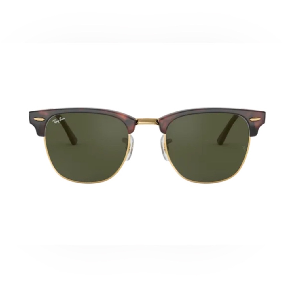 RAY-BAN Clubmaster D-frame tortoiseshell acetate and gold-tone sunglasses